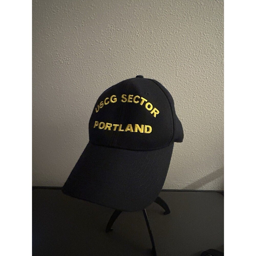 USCG Sector Portland Adjustable Baseball Hat Made In USA Eagle Crest NWOT